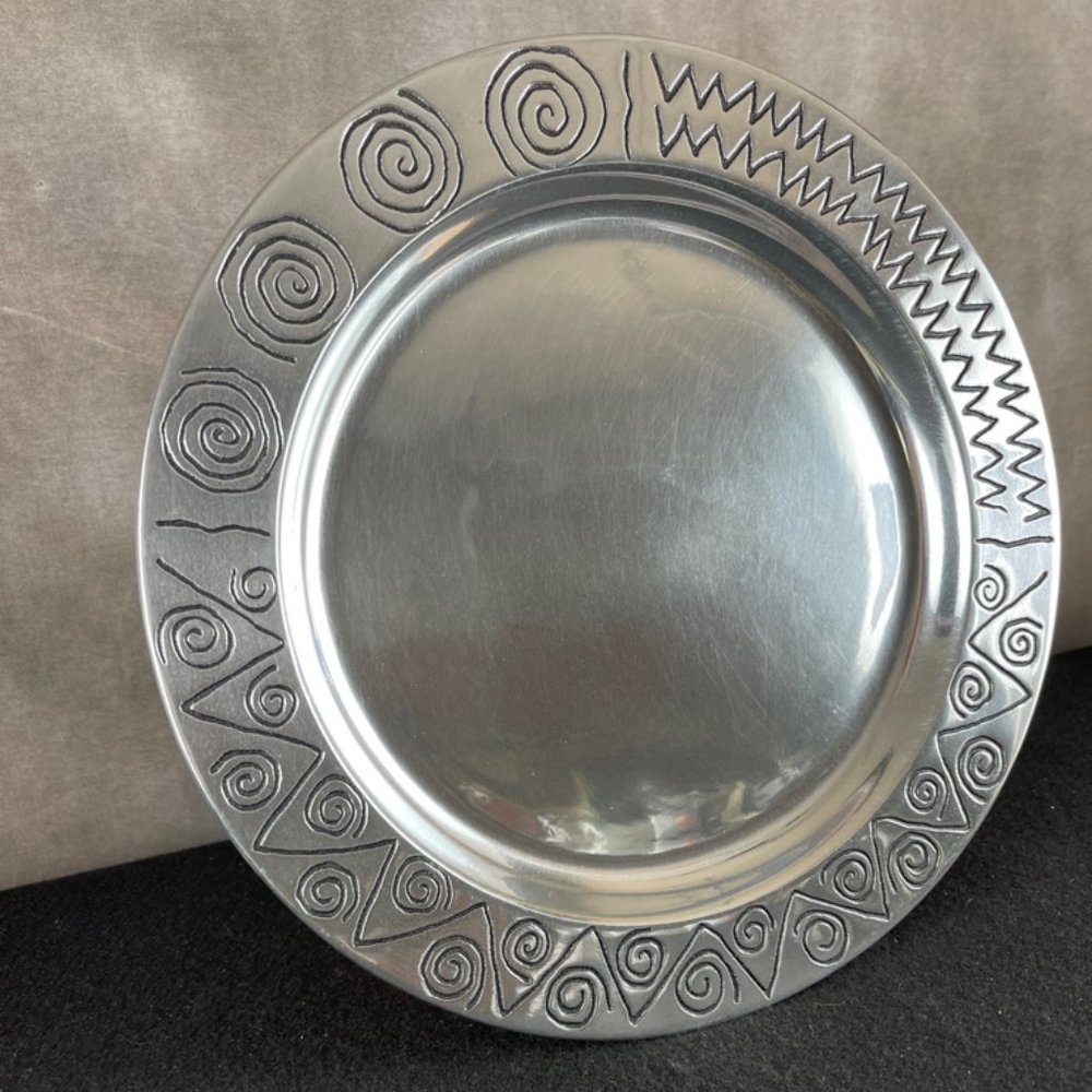 Wilton Armetale Pewter Platter. Original Box Never Used Reggae 820034
